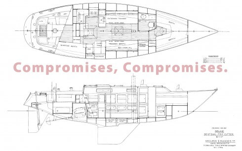 Arrangement plan, kindness of Ian McCurdy, McCurdy and Rhodes Naval Architects. Click on Plan to see larger.