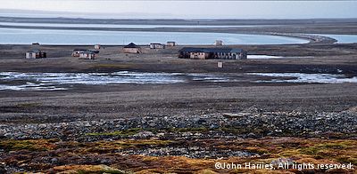 The research station built by the Swedes for the International Geophysical year of 1957/58 on Nordaustlandet, Svalbard