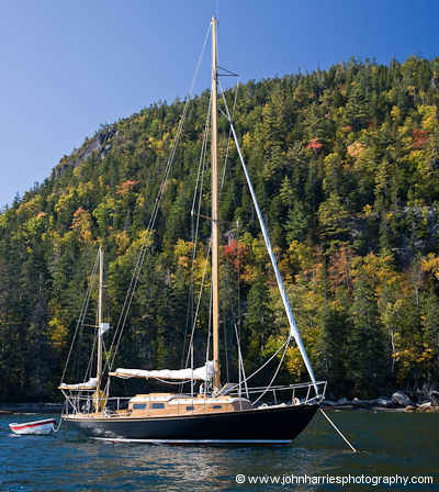 An Aage Nielsen yawl at Valley Cove, Mount Desert Island, Maine