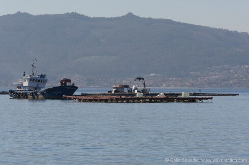 Access is generally possible between the viveiros, as the mooring lines are vertical beneath them. This allows the vessels that work them to access them from all sides. Larger channels between them exist in many port approaches.