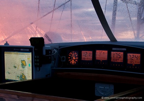 Nexus instrument panel in the cockpit of S/V Morgan's Cloud JHHGH1_9886