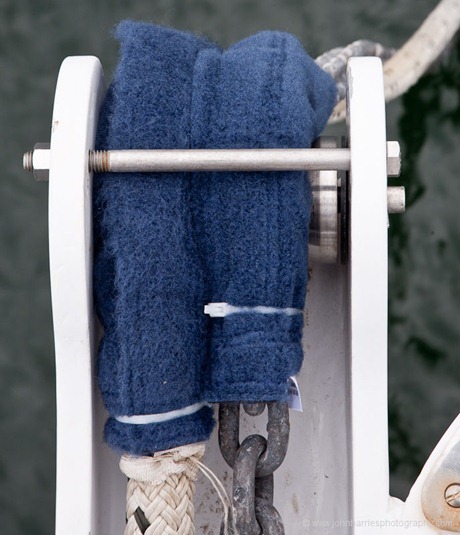 Chafe-Pro gear in use on a mooring pendant and chain JHH5-12346