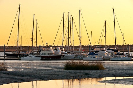 Boats alongside the Megadock, Charleston City Marina JHHGH1-1020876