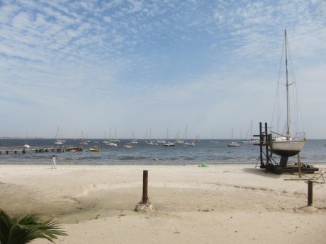 A boat hauled out at CVD, Senegal