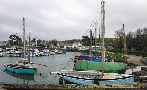 The Falmouth oyster fleet laid up in the off season.
