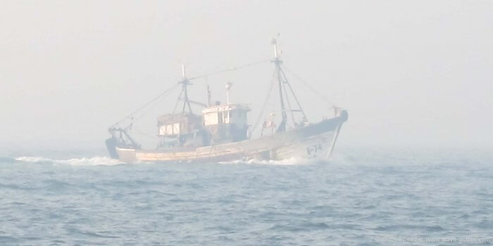 Wooden Fishing Vessels make very poor radar targets.